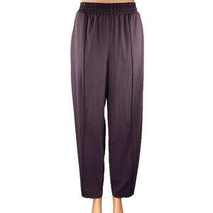 Oysho Women's Purple Straight Wide Leg Elastic Waist Pull On Trousers Pants XS